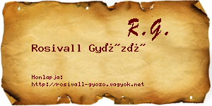 Rosivall Győző névjegykártya