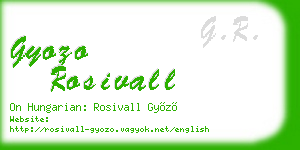 gyozo rosivall business card